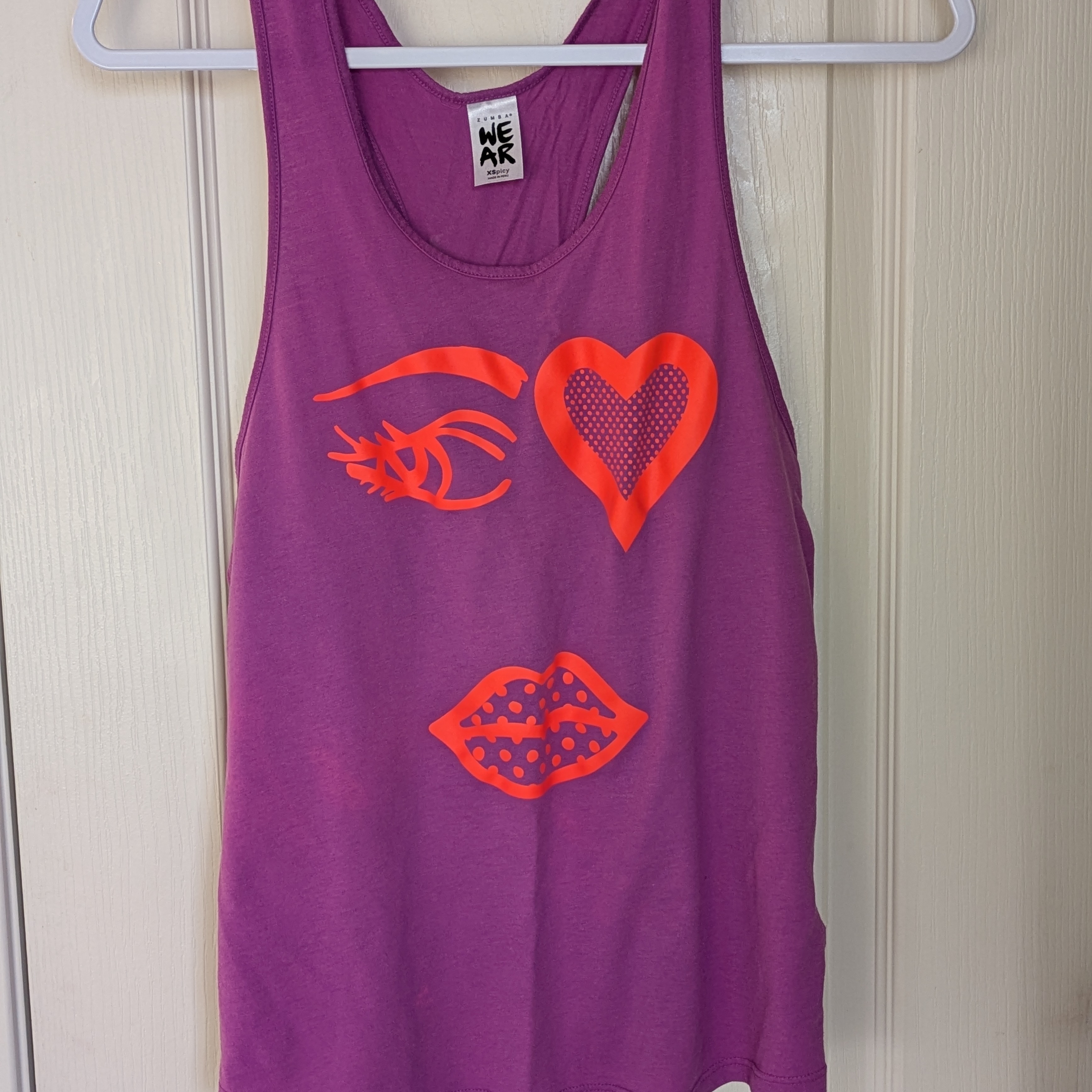 We Are Tank Top Purple With Orange Graphics